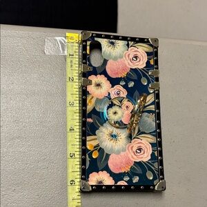 Floral Pattern Phone Case with Ring Holder